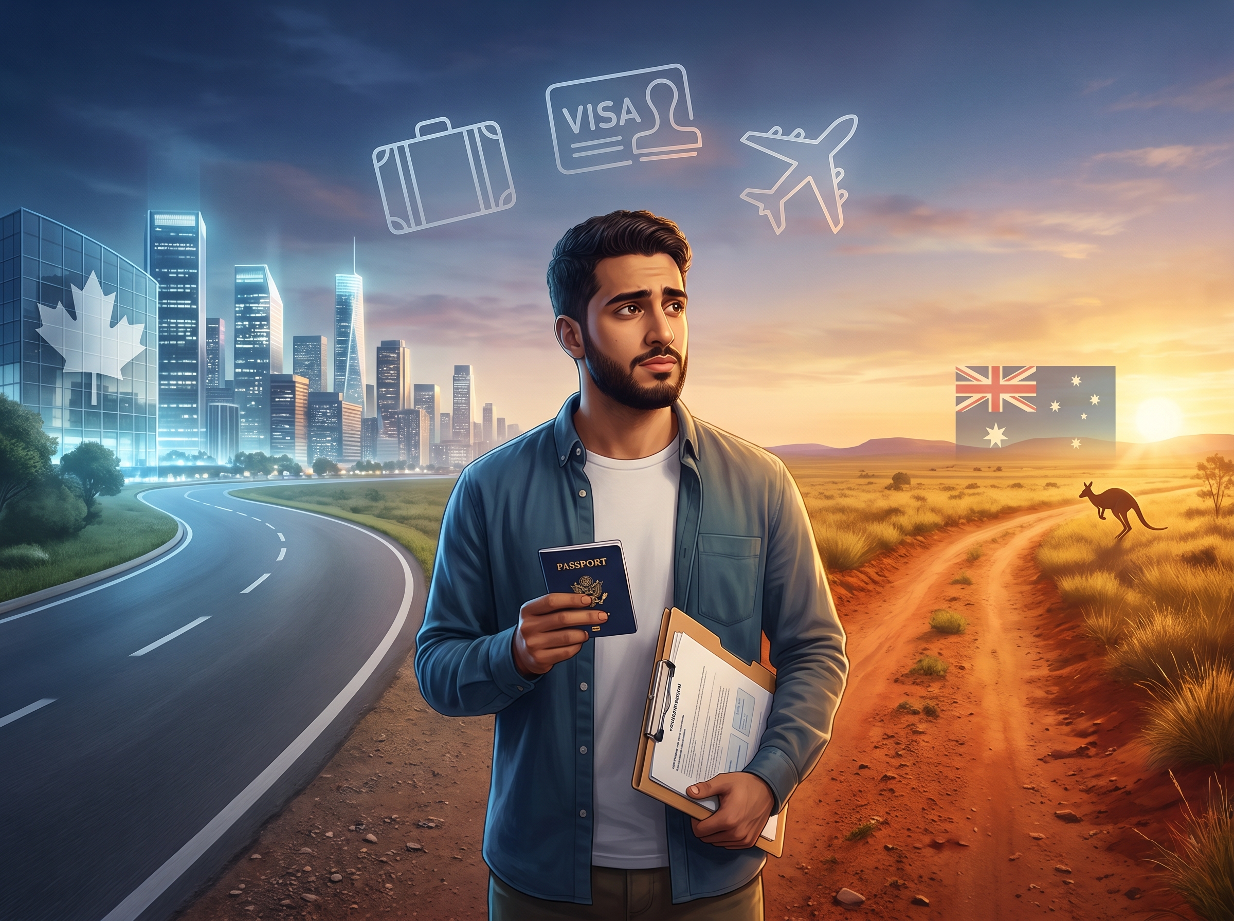 شروط الهجرة إلى أستراليا وكندا