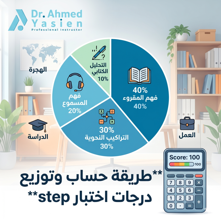 طريقة حساب وتوزيع درجات اختبار step