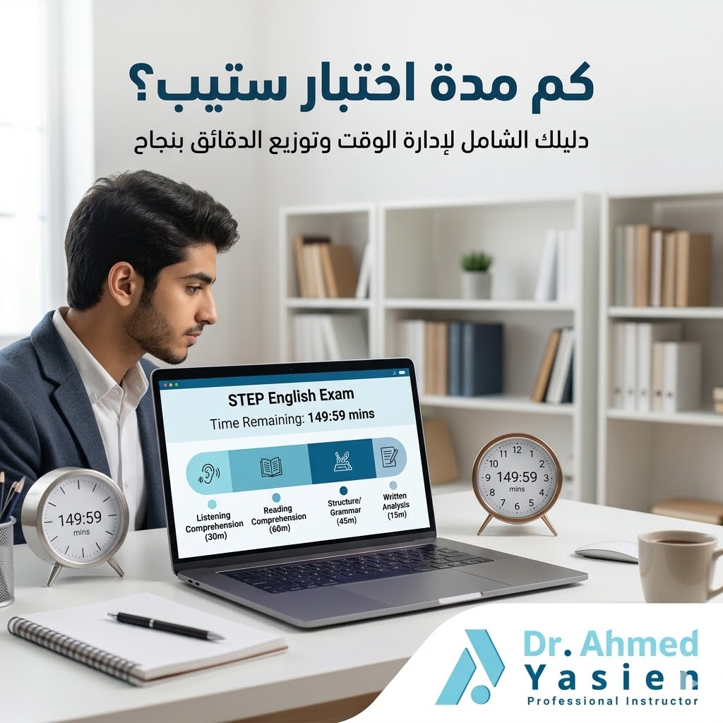 كم مدة اختبار ستيب